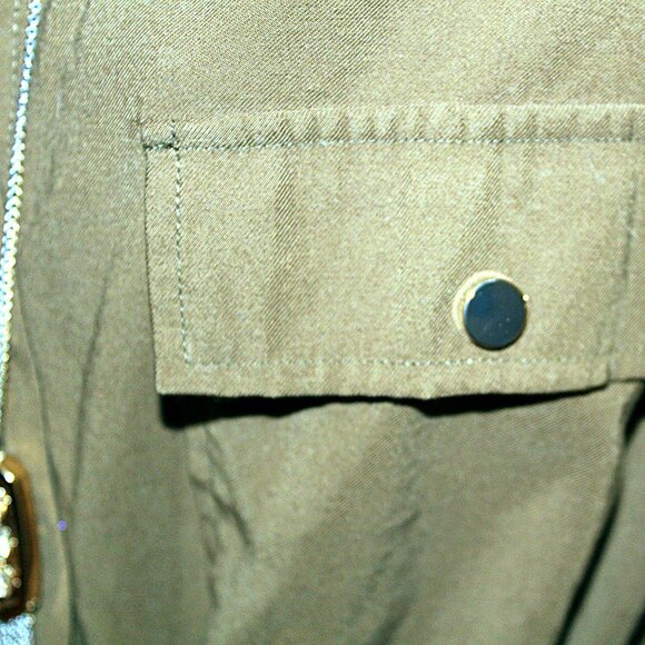 SOLD Zara Kahki Green Safari Style  Shirt - Picture 6 of 9